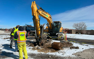 Former automotive service center hydraulic lift removal and soil remediation project.